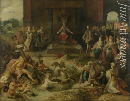 Francken Frans der Jüngere - Allegorie der Übertragung der Herrschaft über die Niederlande am 25. Oktober 1555 durch Karl V. in Brüssel
