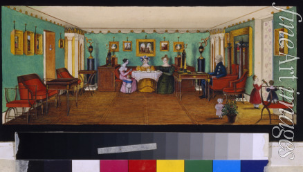 Anonymous - The Drawing Room in the House of Count Josef August Ilinsky in Romaniv