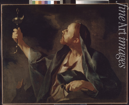 Petrini Giuseppe Antonio - Ein Mann mit Lampe und Peitsche (Der Prophet Zefanja)