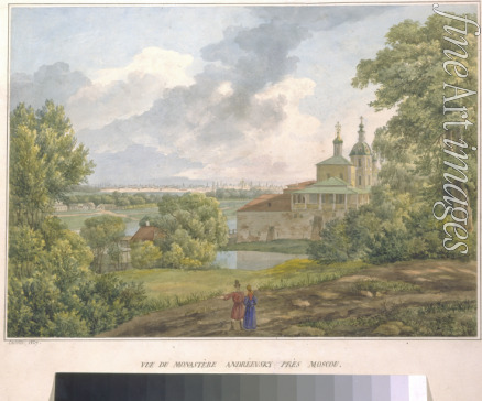 Cadolle Auguste Jean Baptiste Antoine - Blick auf Moskau von den Sperlingsbergen. Das Andrejewski-Kloster
