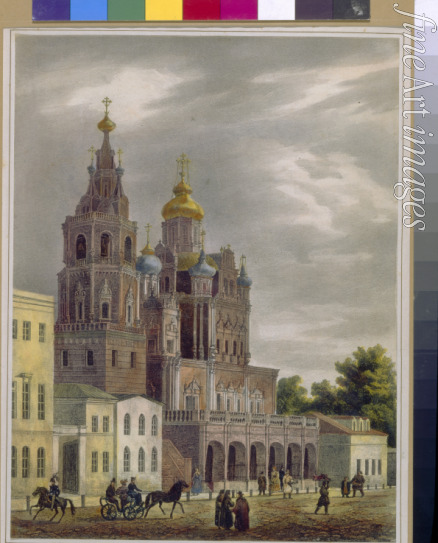 Cadolle Auguste Jean Baptiste Antoine - The Church of the Dormition of the Theotokos at the Pokrovka Street in Moscow