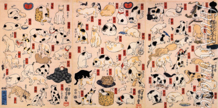 Kuniyoshi Utagawa - Katzen. Aus der Serie 