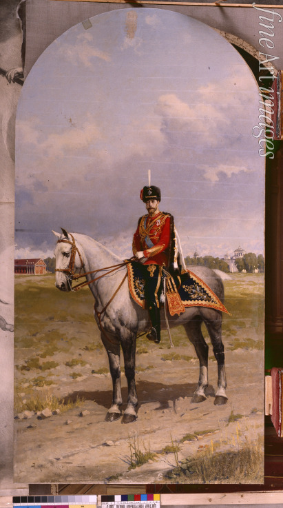 Makovsky Alexander Vladimirovich - Portrait of Emperor Nicholas II (1868-1918)