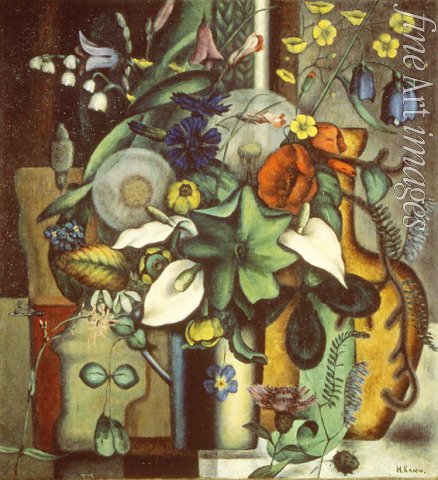 Kliun (Klyun) Ivan Vassilyevich - Still life with flowers and jug