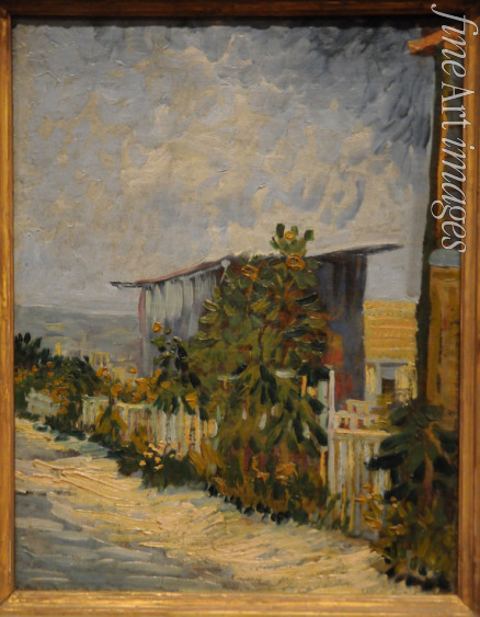 Gogh Vincent van - Schuppen am Montmartre mit Sonnenblume