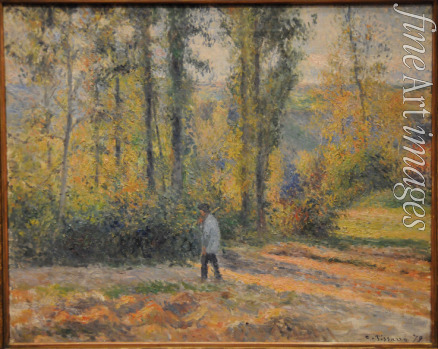 Pissarro Camille - Landscape with a Hunter, Pontoise (Paysage à Pontoise avec un chasseur)