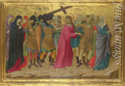 Ugolino di Nerio - Der Weg zum Golgatha (Altarbild der Santa Croce, Florenz)