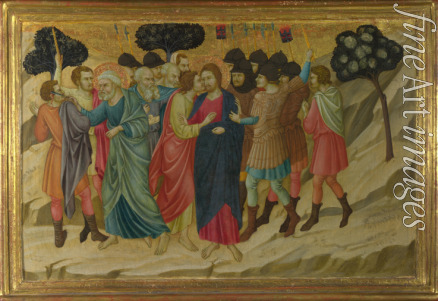 Ugolino di Nerio - Kuss des Judas (Altarbild der Santa Croce, Florenz)
