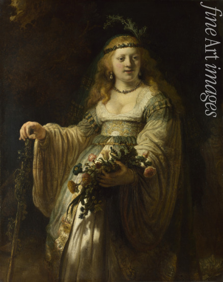 Rembrandt van Rhijn - Saskia van Uylenburgh als Flora