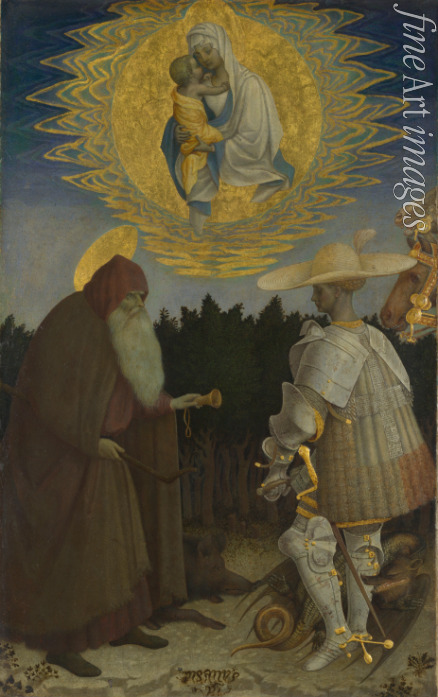 Pisanello Antonio - The Virgin and Child with Saints Anthony Abbot and George
