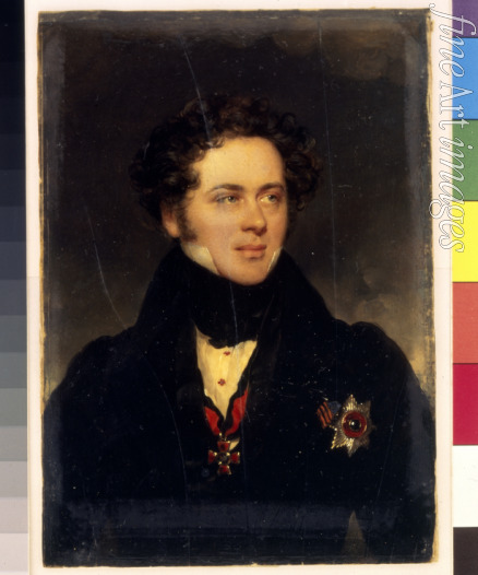 Daffinger Moritz Michael - Portrait of Count Alexey Alexeyevich Perovsky (1787-1837), writer Antony Pogorelsky