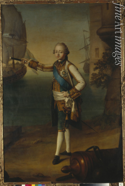 Delapierre Nicolas Benjamin - Portrait of Grand Duke Pavel Petrovich (1754-1801) in Admiral Uniform
