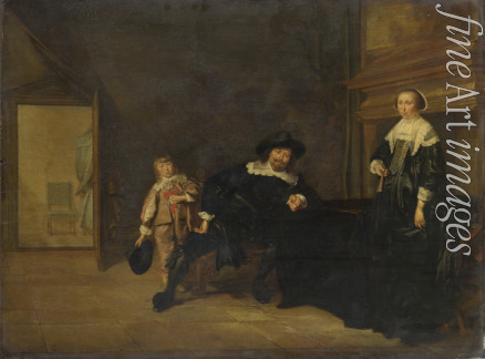 Codde Pieter - Portrait of a Man, a Woman and a Boy in a Room