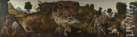 Piero di Cosimo - Der Kampf zwischen den Lapithen und den Zentauren