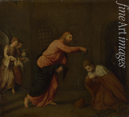 Bordone Paris - Christ baptising Saint John the Martyr of Alexandria