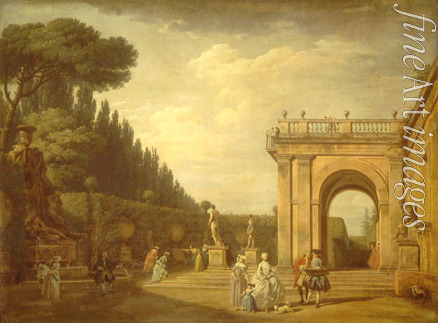 Vernet Claude Joseph - View in the Park of the Villa Ludovisi in Rome