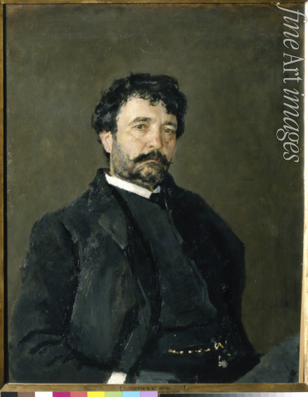 Serov Valentin Alexandrovich - Portrait of the opera singer Angelo Masini (1844-1926)