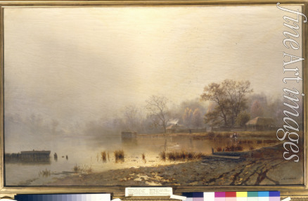 Kamenew Lew Lwowitsch - Nebel. Der Rote Teich in Moskau im Herbst