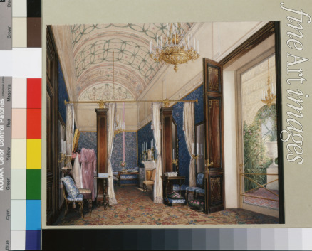 Hau Eduard - Interiors of the Winter Palace. The Dressing Room of Empress Alexandra Fyodorovna