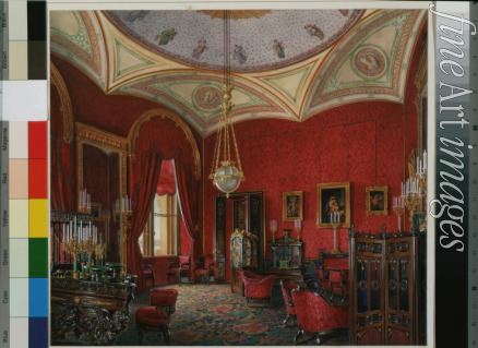 Hau Eduard - Interiors of the Winter Palace. The Study of Empress Alexandra Fyodorovna