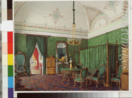 Hau Eduard - Interiors of the Winter Palace. The Third Reserved Apartment. A Bedroom