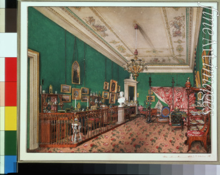 Ukhtomsky Konstantin Andreyevich - Interiors of the Winter Palace. The Bedroom of Grand Princess Maria Nikolayevna
