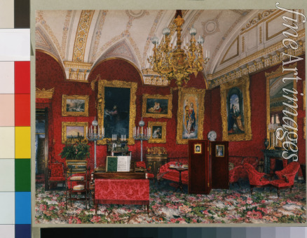 Ukhtomsky Konstantin Andreyevich - Interiors of the Winter Palace. The Study of Grand Princess Maria Nikolayevna