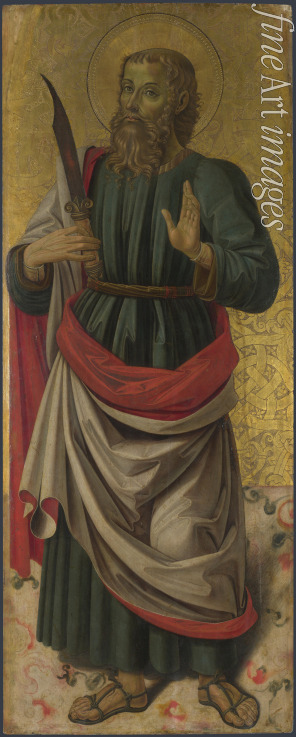Caporali Bartolomeo - Heiliger Bartholomäus (vom Altarbild: Madonna und Kind mit Heiligen)