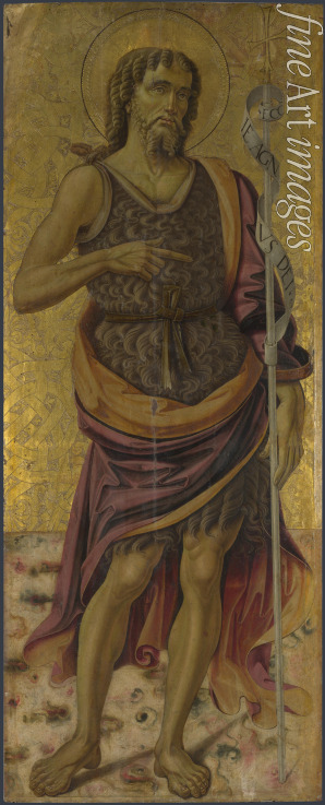 Caporali Bartolomeo - Johannes der Täufer (vom Altarbild: Madonna und Kind mit Heiligen)