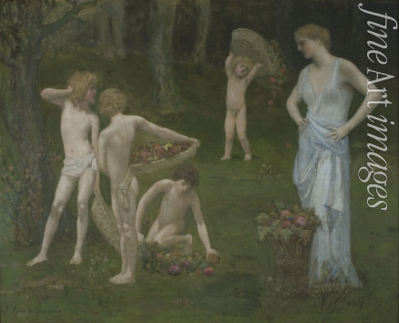 Puvis de Chavannes Pierre Cécil - Children in an Orchard