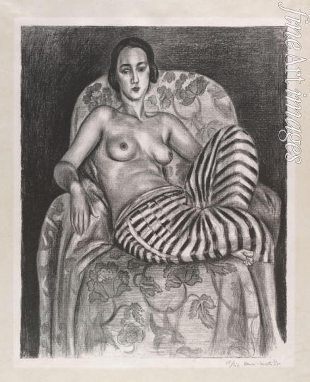 Matisse Henri - Grande Odalisque à culotte bayadère (Large Odalisque in Striped Pantaloons)
