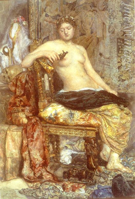 Vrubel Mikhail Alexandrovich - A model in a Renaissance furnishing