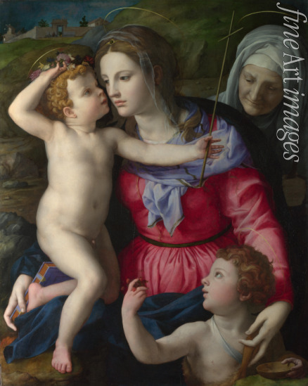Bronzino Agnolo - Madonna und Kind mit Heiligen Johannes dem Täufer und Elisabeth