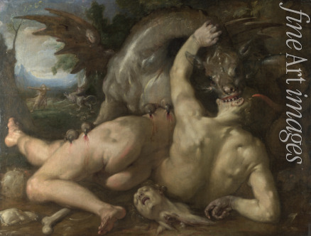 Haarlem Cornelis Cornelisz. van - Zwei Gefährten des Kadmos, von dem Drachen getötet