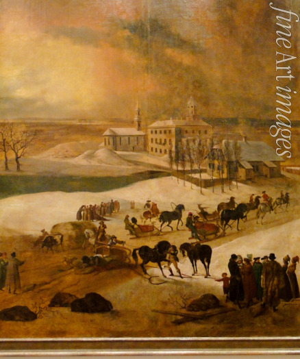 Barisien Friedrich Hartmann - Winter view of Poltsamaa castle (Detail)