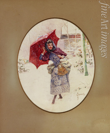 Solomko Sergei Sergeyevich - Women walk through the snow
