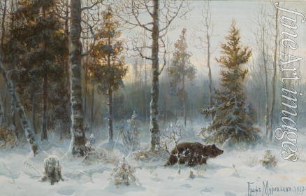 Murawjow Graf Wladimir Leonidowitsch - Winterlandschaft mit Bär