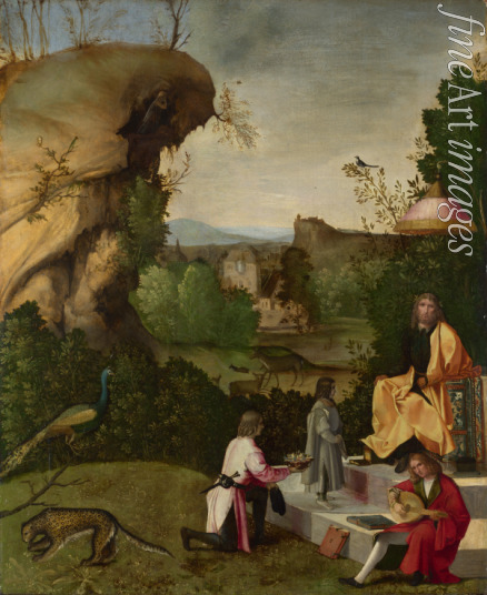 Giorgione (Werkstatt) - Hommage an einen Dichter