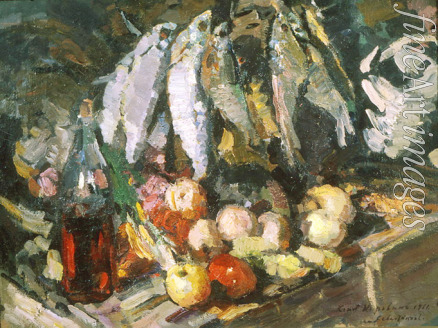 Korovin Konstantin Alexeyevich - Fish, vine and fruits