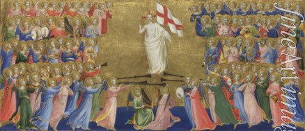Angelico Fra Giovanni da Fiesole - Christ Glorified in the Court of Heaven (Panel from Fiesole San Domenico Altarpiece)