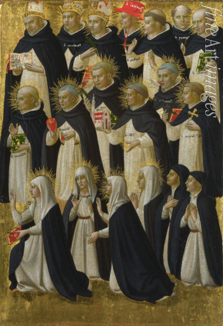 Angelico Fra Giovanni da Fiesole - The Dominican Blessed (Panel from Fiesole San Domenico Altarpiece)