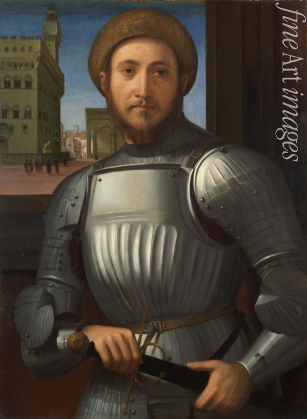 Granacci Francesco - Bildnis eines Mannes in Rüstung