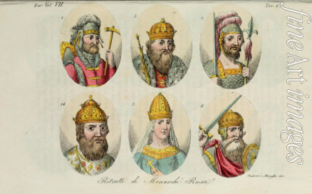 Stanghi Vincenzo - 1. Rurik 2. Igor of Kiev 3. Olga 4. Sviatoslav 5. Vladimir the Great 14. Ivan IV (from 