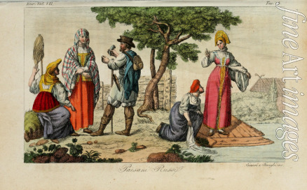 Stanghi Vincenzo - Russian Peasants. Illustration from 