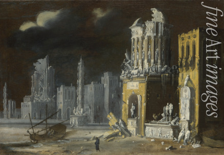Nomé François de - Fantastic Ruins with Saint Augustine and the Child
