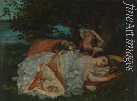 Courbet Gustave - Young Ladies on the Bank of the Seine