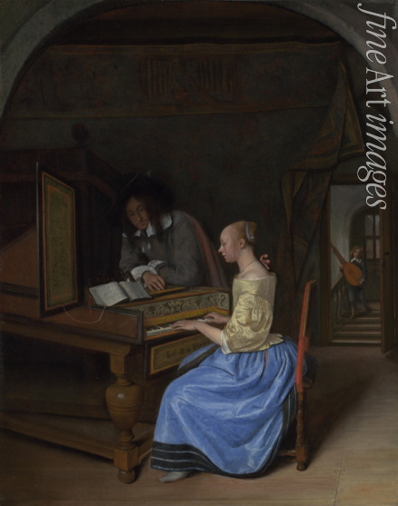 Steen Jan Havicksz - A Young Woman playing a Harpsichord