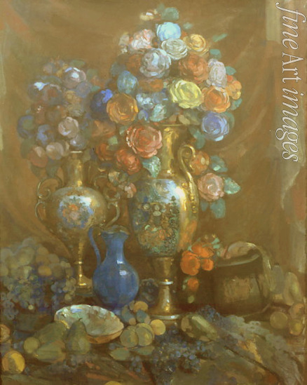 Sapunow Nikolai Nikolajewitsch - Stilleben. Vasen, Blumen und Früchte