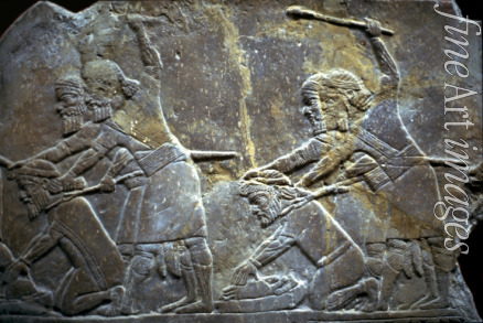 Assyrian Art - Ashurbanipal at the Battle of Til-Tuba