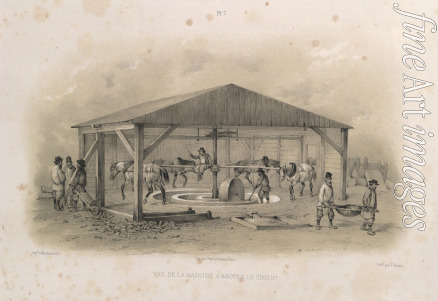 Montferrand Auguste de - Maschine zur Zementherstellung (Aus: Der Bau der Isaakskathedrale)